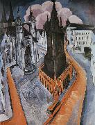 Ernst Ludwig Kirchner Der rote Turm in Halle oil painting reproduction